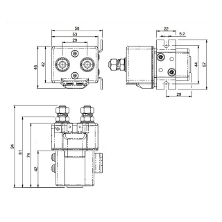 SU80-5164MPL Albright Single-acting 12V 150A Contactor - Intermittent