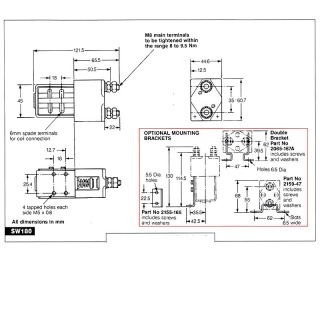 SW180-94L Albright Single-acting Solenoid Contactor 36-48V Intermittent