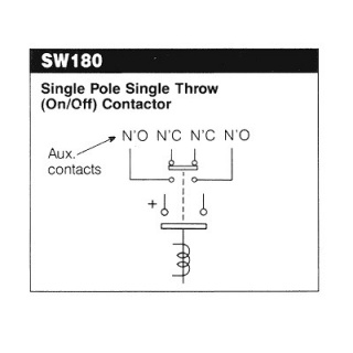 SW180B-12 Albright Single-acting Solenoid Contactor 72V Continuous