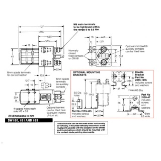 SW181-16 | Albright SPDT Solenoid - 72-80VDC Continuous