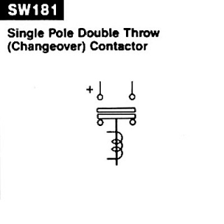 SW181B-16 Albright 72-80V Single-pole Double-throw Contactor - Continuous