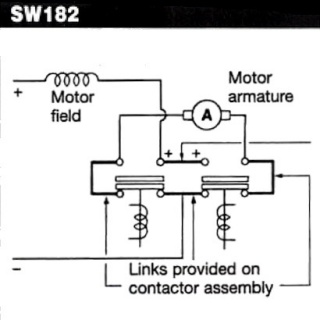 SW182B-2 Albright Double-acting Motor-reversing Solenoid 12V Continuous