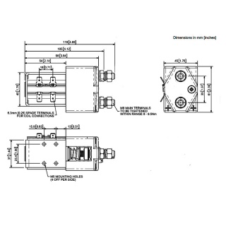 SW185-140 Albright 24V DC Normally Closed Solenoid Contactor - Continuous