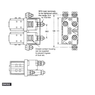 SW202-22 Albright Double-acting Motor-reversing Solenoid 48V Intermittent