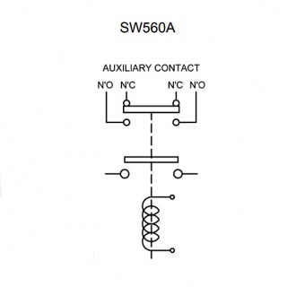 SW560A-24 Albright 24V Busbar Contactor with Auxiliary - Continuous