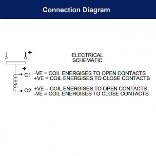 SW60-119MP Albright 12V DC IP66 80A Magnetically Latched Solenoid - Intermittent