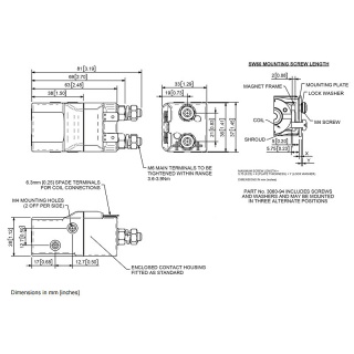 SW60-4 Albright 24V DC Single-acting Miniature Solenoid Continuous 80A