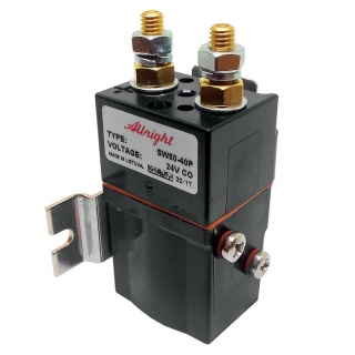 SW60-40P Albright 24V DC IP66 Sealed Miniature Solenoid Continuous 80A