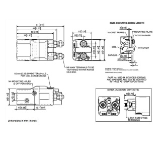 SW60B-258 Albright 48V DC Single-acting Miniature Solenoid - Continuous 80A