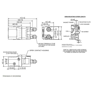 SW60B-261 Albright 36V-48V DC Single-acting Solenoid Intermittent 80A with Blowouts