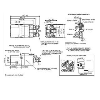 SW63-8 Albright 48V DC 80A Normally Closed Miniature Solenoid - Continuous