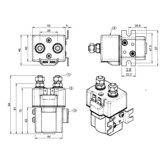 SW80-1268P Albright Single-acting Contactor 12V Intermittent Sealed IP66