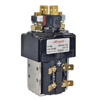 SW80A-2292 Albright Single-acting Solenoid Contactor 24V Continuous