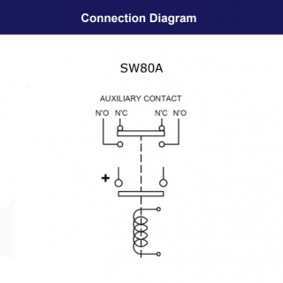 SW80AB-182 Albright Single-acting Solenoid Contactor 24V Continuous