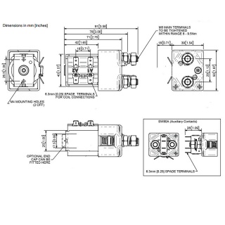 SW80AB-182 Albright Single-acting Solenoid Contactor 24V Continuous