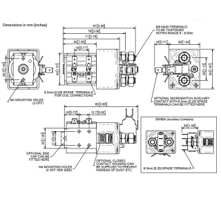 SW80AB-19 Albright Single-acting Solenoid Contactor 24V Continuous