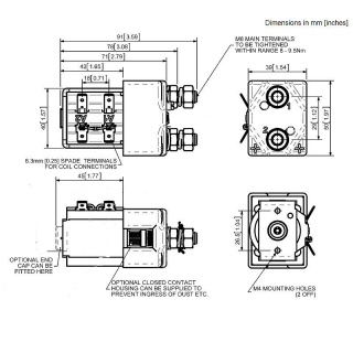 SW80B-2192 Albright Single-acting Solenoid Contactor 48V Continuous