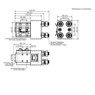 Relè contattore Albright Type SW200A-753 400A bobina 54Vcc
