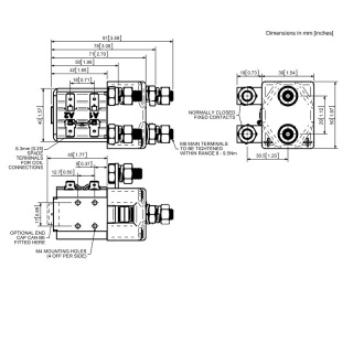 SW84-4 Albright Single-pole Double-throw Solenoid 24V Continuous