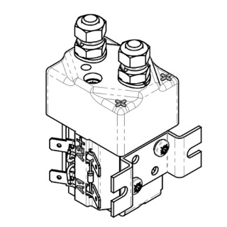 SW85-315 Albright 60Vdc Single-acting Normally Closed Contactor - Continuous