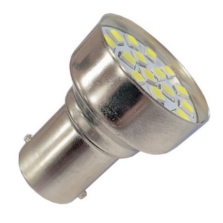 Twin Pack 12V (382) SCC Single Contact White LED Auto Bulb | Re: L-003-82W