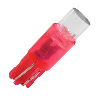 Twin Pack 24V T5 Capless Red LED Automotive Dashboard Bulbs | Re: L-005-08R